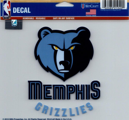 Memphis Grizzlies Multi-Use Decal Sticker NBA 5"x6" Basketball Image 1