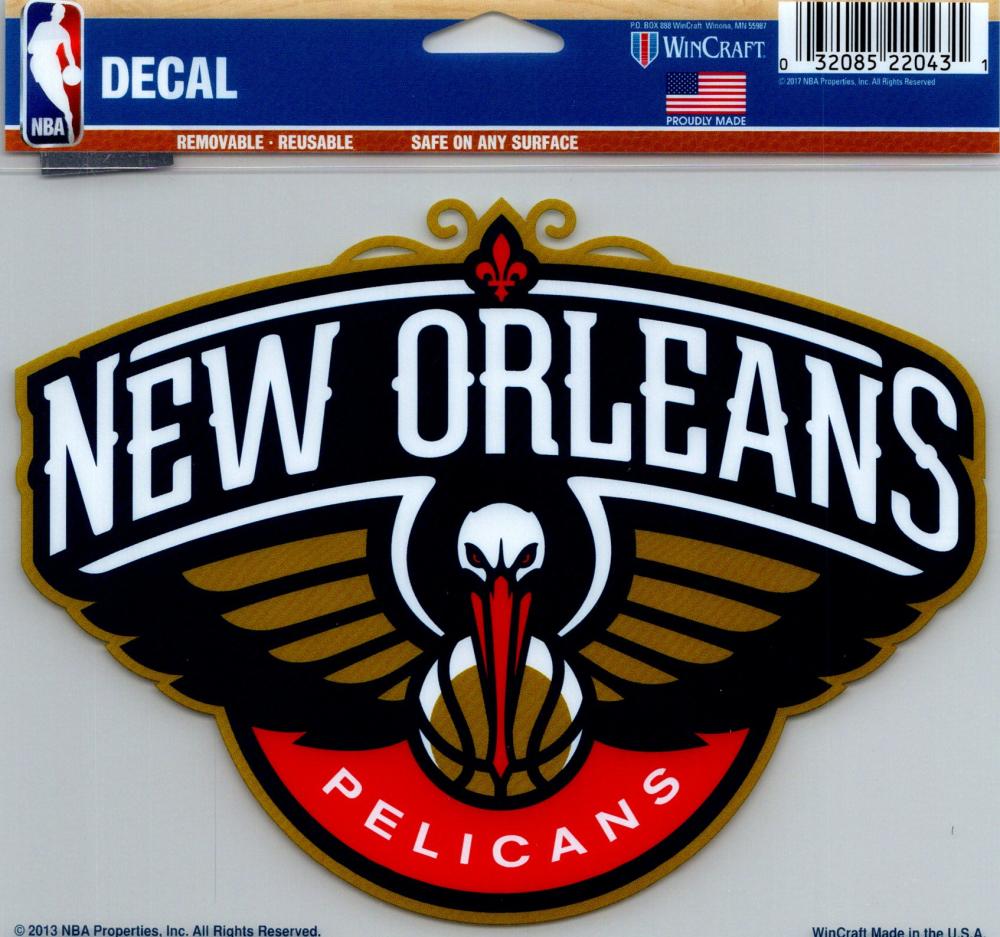 New Orleans Pelicans Multi-Use Decal Sticker NBA 5"x6" Basketball Image 1