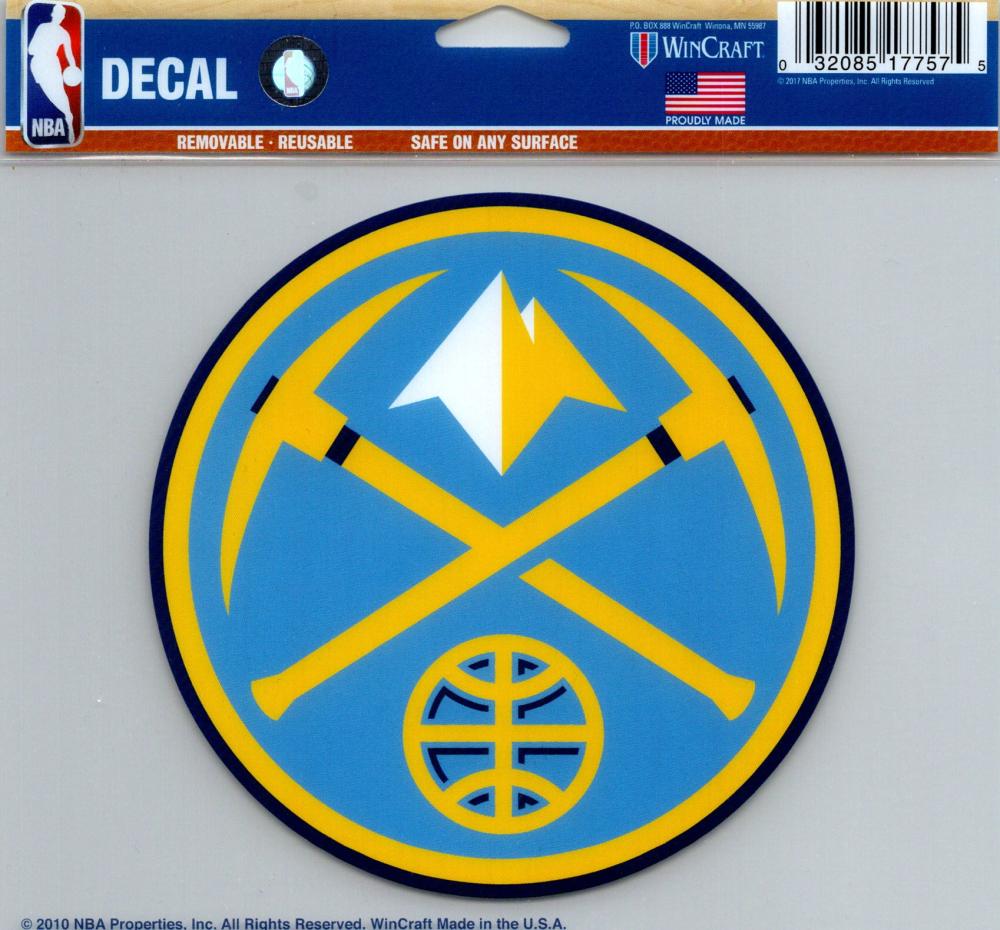 Denver Nuggets Multi-Use Decal Sticker NBA 5"x6" Basketball Image 1