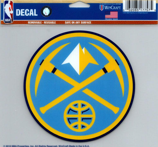 Denver Nuggets Multi-Use Decal Sticker NBA 5"x6" Basketball Image 1