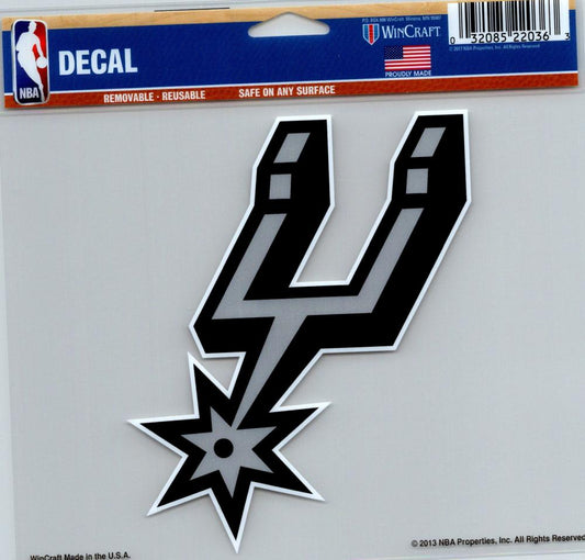 San Antonio Spurs Multi-Use Decal Sticker NBA 5"x6" Basketball Image 1