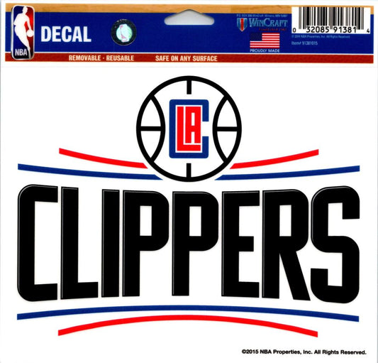 Los Angeles Clippers Multi-Use Decal Sticker NBA 5"x6" Basketball Image 1