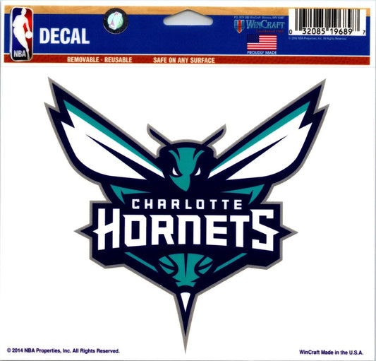 Charlotte Hornets Multi-Use Decal Sticker NBA 5"x6" Basketball Image 1
