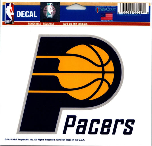 Indiana Pacers Multi-Use Decal Sticker NBA 5"x6" Basketball Image 1