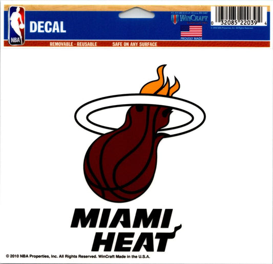 Miami Heat Multi-Use Decal Sticker NBA 5"x6" Basketball Image 1