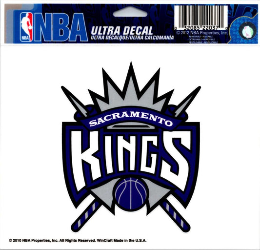Sacramento Kings Multi-Use Decal Sticker NBA 5"x6" Basketball Image 1
