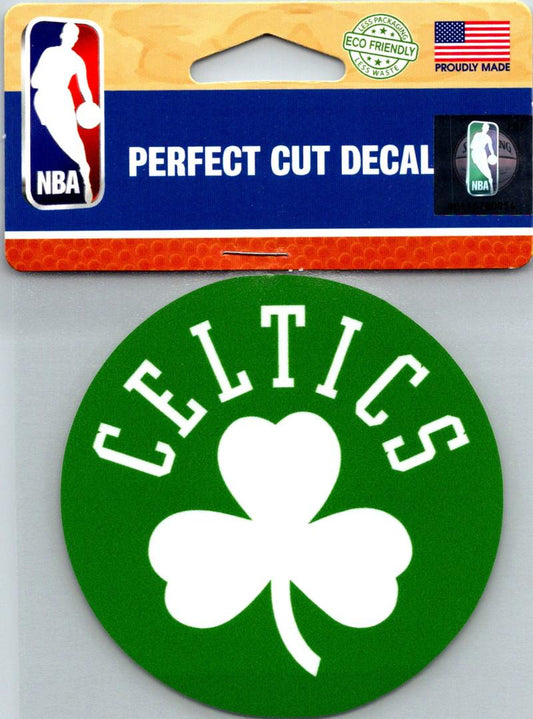 (HCW) Boston Celtics Perfect Cut Colour 4"x4" NBA Licensed Decal Sticker Image 1