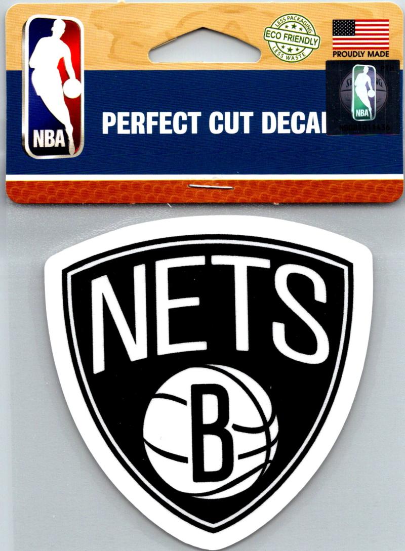 (HCW) Brooklyn Nets Perfect Cut Colour 4"x4" NBA Licensed Decal Sticker Image 1
