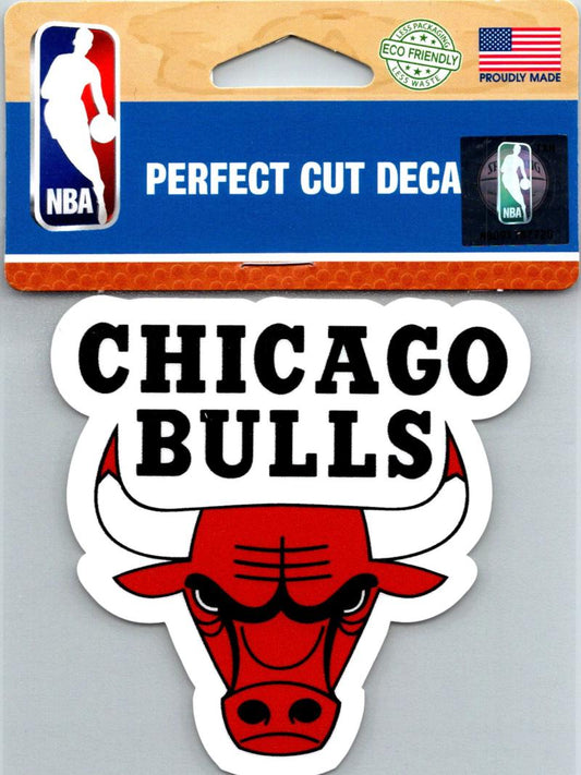 (HCW) Chicago Bulls Perfect Cut Colour 4"x4" NBA Licensed Decal Sticker Image 1