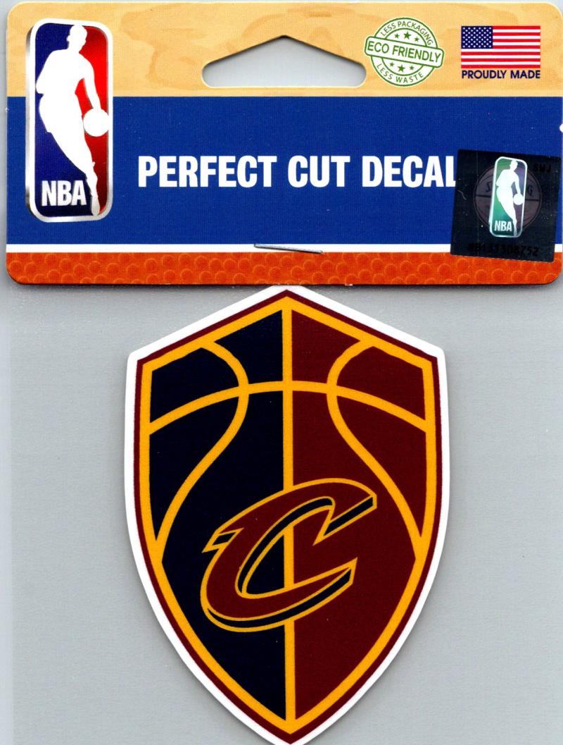 (HCW) Cleveland Cavaliers Perfect Cut Colour 4"x4" NBA Licensed Decal Sticker Image 1