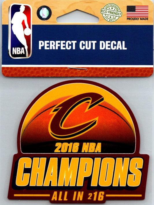 (HCW) Cleveland Cavaliers Champs Perfect Cut Colour 4"x4" NBA Licensed Decal Sticker Image 1