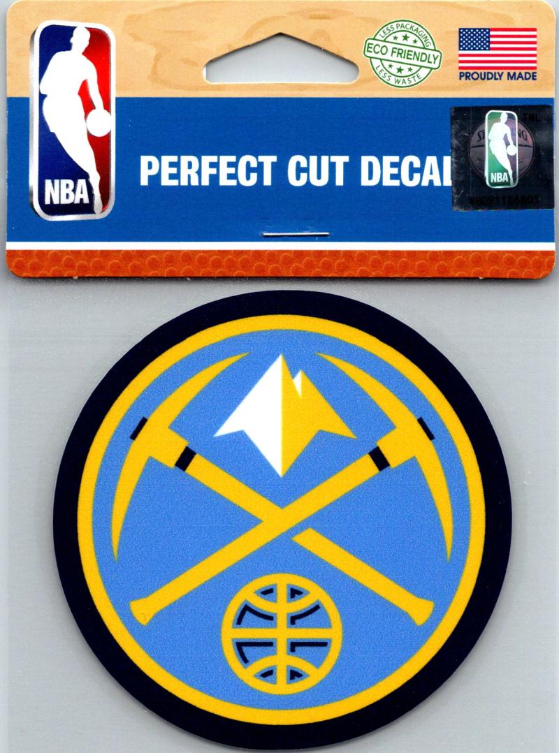 (HCW) Denver Nuggets Perfect Cut Colour 4"x4" NBA Licensed Decal Sticker Image 1
