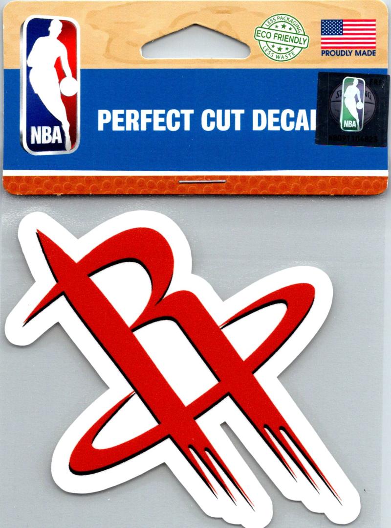 (HCW) Houston Rockets Perfect Cut Colour 4"x4" NBA Licensed Decal Sticker Image 1