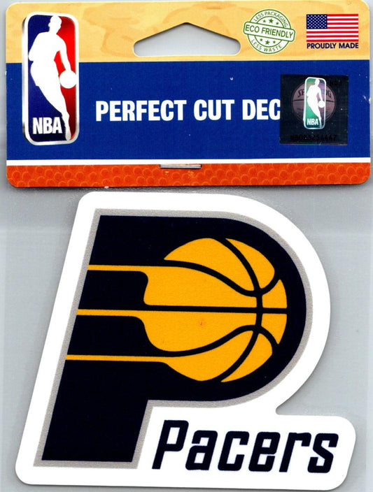 (HCW) Indiana Pacers Perfect Cut Colour 4"x4" NBA Licensed Decal Sticker Image 1