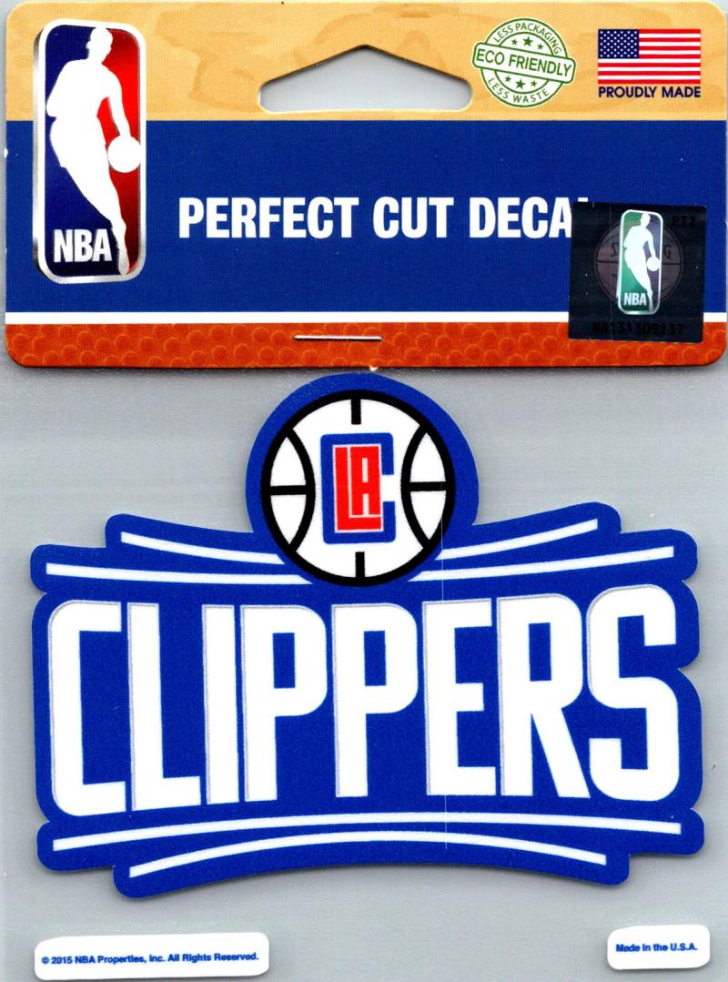 (HCW) Los Angeles Clippers Perfect Cut Colour 4"x4" NBA Licensed Decal Sticker Image 1