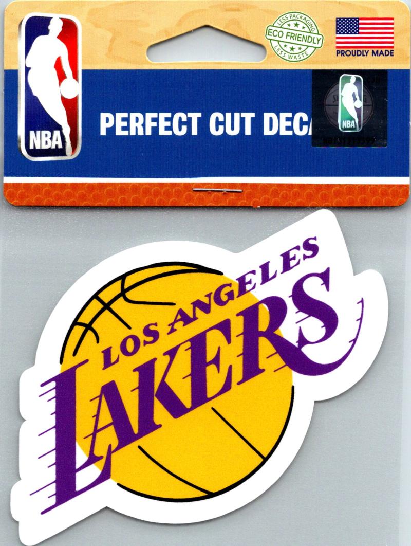 (HCW) Los Angeles Lakers Perfect Cut Colour 4"x4" NBA Licensed Decal Sticker Image 1