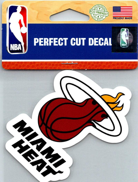 (HCW) Miami Heat Perfect Cut Colour 4"x4" NBA Licensed Decal Sticker Image 1