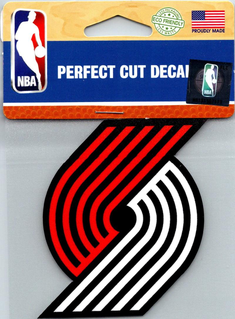 (HCW) Portland Trail Blazers Perfect Cut Colour 4"x4" NBA Licensed Decal Sticker