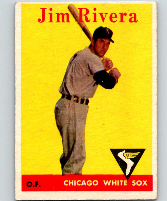 1958 Topps #11a Jim Rivera White Sox UER Baseball 3935