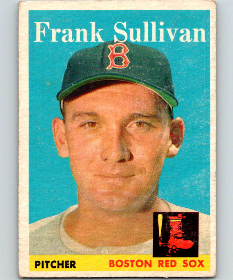 1958 Topps #18 Frank Sullivan Red Sox Baseball 3936 Image 1