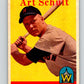 1958 Topps #58a Art Schult Senators Baseball 3940 Image 1