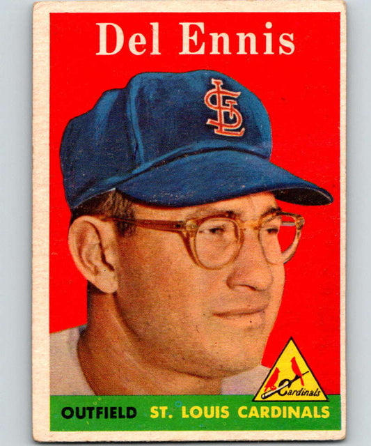 1958 Topps #60a Del Ennis Cardinals Baseball 3941 Image 1