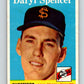 1958 Topps #68 Daryl Spencer Giants Baseball 3942 Image 1