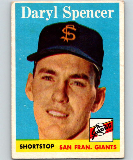 1958 Topps #68 Daryl Spencer Giants Baseball 3942 Image 1