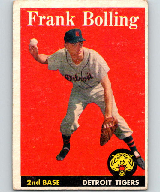 1958 Topps #95 Frank Bolling Tigers Baseball 3946 Image 1