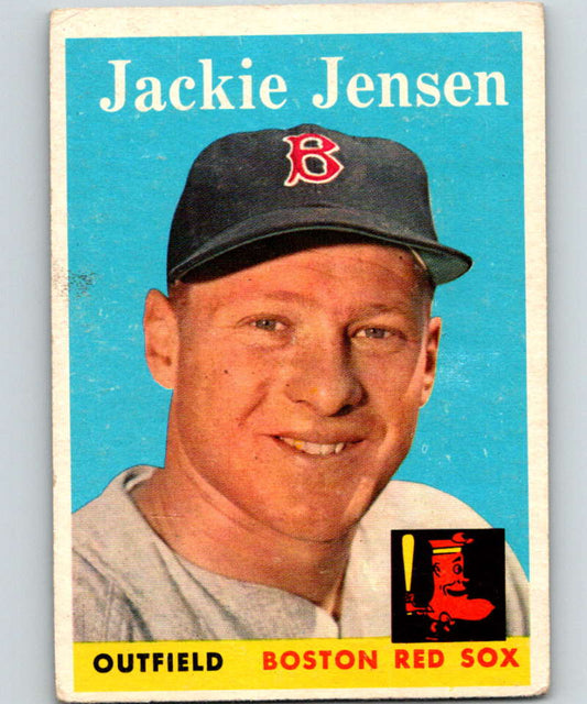 1958 Topps #130 Jackie Jensen Red Sox UER Baseball 3950