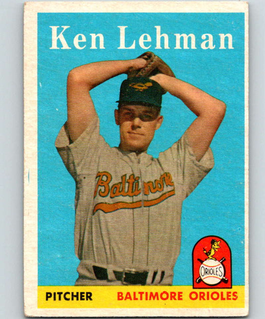 1958 Topps #141 Ken Lehman Orioles Baseball 3951 Image 1