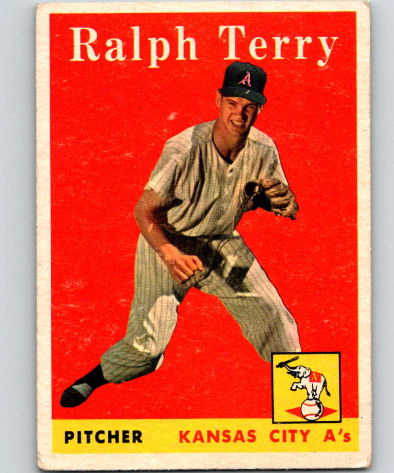 1958 Topps #169 Ralph Terry Athletics UER Baseball 3955