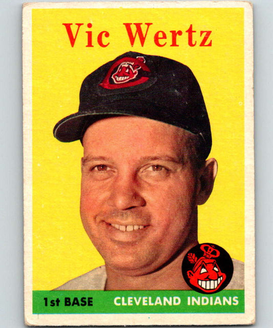 1958 Topps #170 Vic Wertz Indians Baseball 3956 Image 1