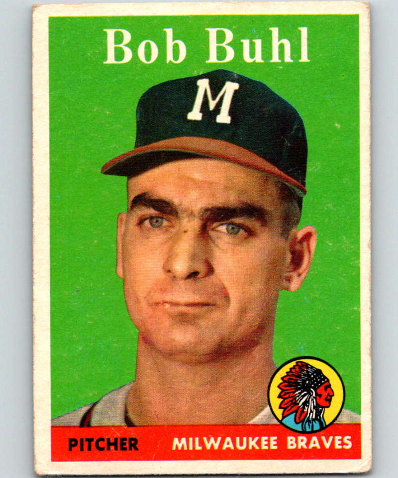 1958 Topps #176 Bob Buhl Braves Baseball 3957 Image 1