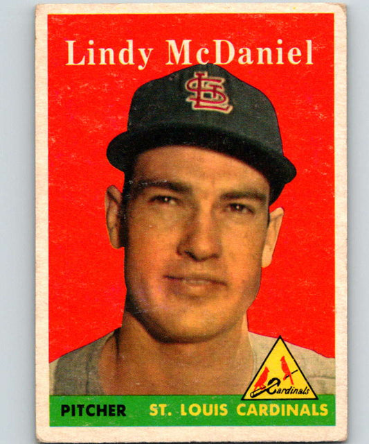 1958 Topps #180 Lindy McDaniel Cardinals Baseball 3958 Image 1