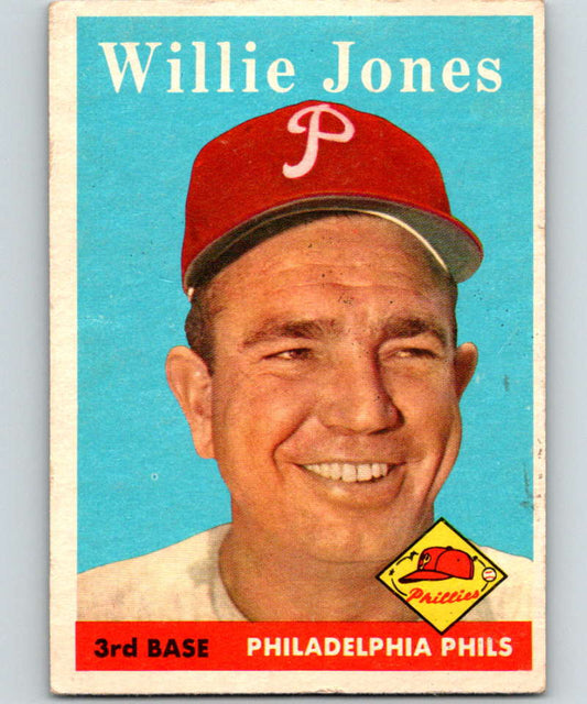 1958 Topps #181 Willie Jones Phillies Baseball 3959 Image 1