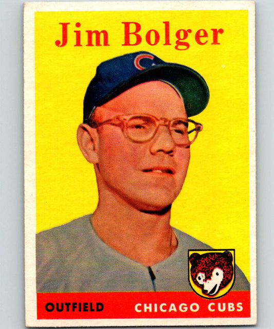 1958 Topps #201 Jim Bolger Cubs UER Baseball 3962 Image 1