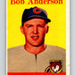 1958 Topps #209 Bob Anderson RC Rookie Cubs Baseball 3966 Image 1