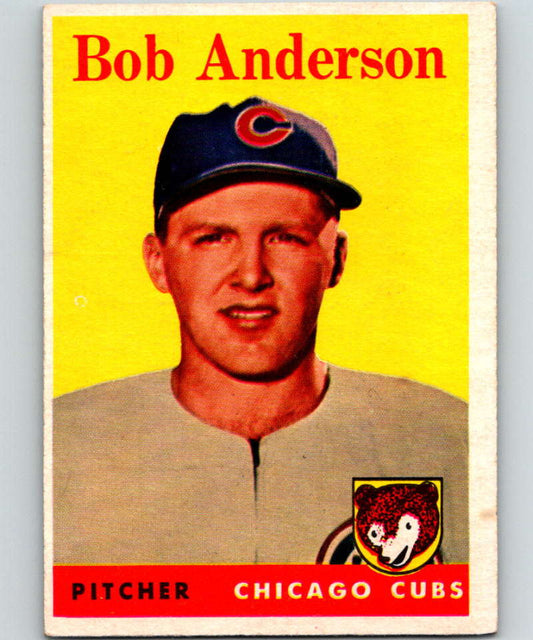 1958 Topps #209 Bob Anderson RC Rookie Cubs Baseball 3966 Image 1