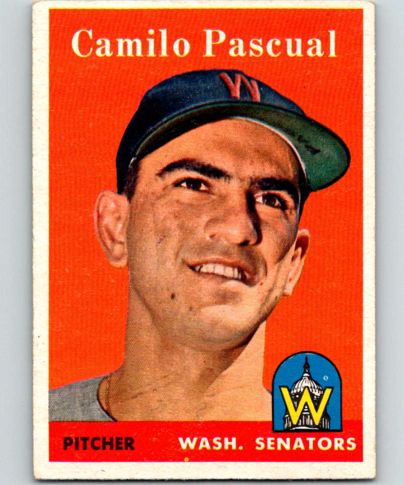 1958 Topps #219 Camilo Pascual Senators Baseball 3968 Image 1