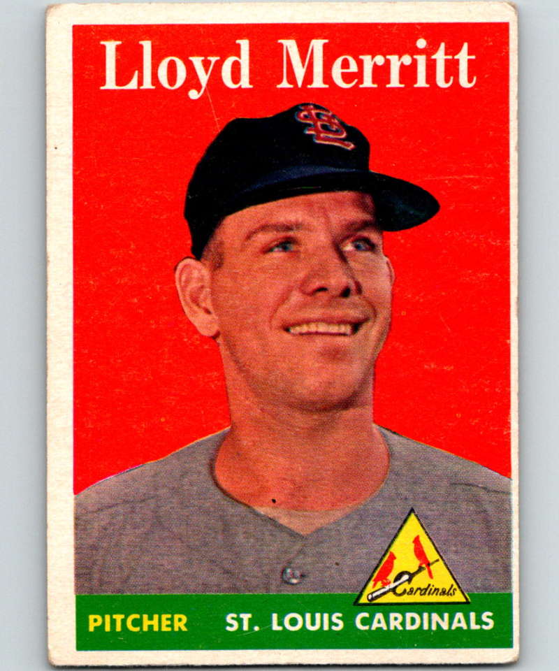 1958 Topps #231 Lloyd Merritt RC Rookie Cardinals Baseball 3972 Image 1