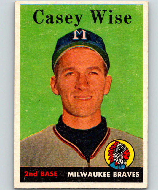 1958 Topps #247 Casey Wise Braves Baseball 3974 Image 1