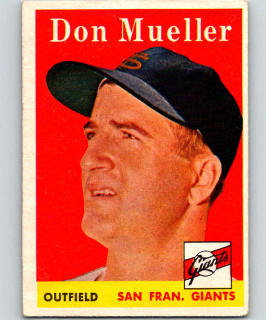 1958 Topps #253 Don Mueller Giants Baseball 3976 Image 1