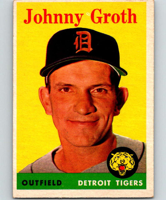 1958 Topps #262 Johnny Groth Tigers UER Baseball 3979