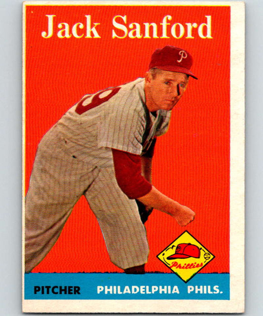 1958 Topps #264 Jack Sanford Phillies Baseball 3980 Image 1