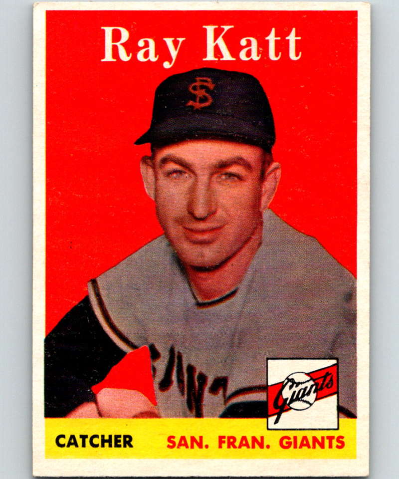 1958 Topps #284 Ray Katt Giants Baseball 3988 Image 1