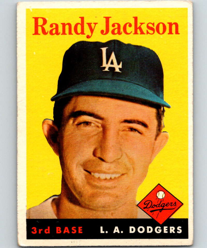 1958 Topps #301 Randy Jackson Dodgers Baseball 3990 Image 1