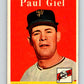 1958 Topps #308 Paul Giel Giants UER Baseball 3991 Image 1