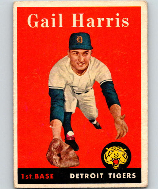 1958 Topps #309 Gail Harris Tigers Baseball 3992