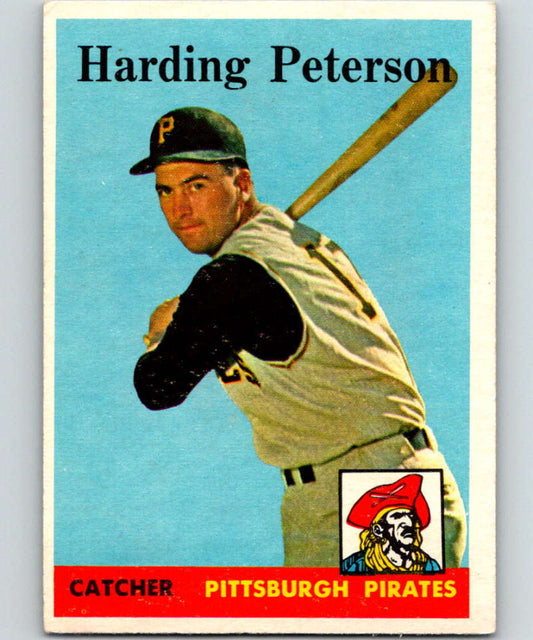 1958 Topps #322 Harding Peterson RC Rookie Pirates Baseball 3993 Image 1